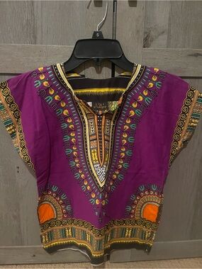 Girls' Purple Dashiki-Print Camisole Top